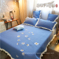 Or Sufang meilleure vente daisy bleu logo ensemble de couverture de lit ensemble 300TC courtepointes ensemble de literie